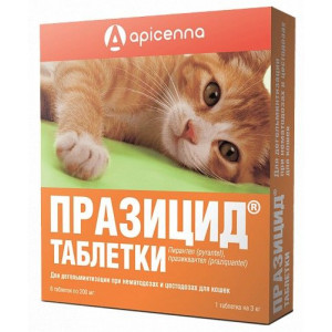 АПИЦЕННА ПРАЗИЦИД Д/КОШЕК №6 ТАБ. (ВЕТ.) [APICENNA]