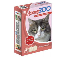 ДОКТОР ЗОО ВИТАМИНЫ Д/КОШЕК ВЕТЧИНА +БИОТИН №90 ТАБ. (ВЕТ.)