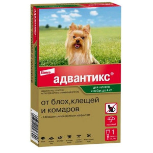 АДВАНТЕЙДЖ КАПЛИ ОТ БЛОХ Д/СОБАК ДО 4КГ. №4 (ВЕТ.) АДВАНТЕЙДЖ КАПЛИ ОТ БЛОХ Д/СОБАК ДО 4КГ. №4 (ВЕТ.)