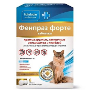 ПЧЕЛОДАР ПРОФ. ФЕНПРАЗ ФОРТЕ Д/КОШЕК И КОТЯТ №6 ТАБ. (ВЕТ.)