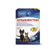 ПЧЕЛОДАР ПРОФ. АРБИМЕКТИН Д/КОШЕК И СОБАК МЕЛК. ПОРОД №6 ТАБ. (ВЕТ.)