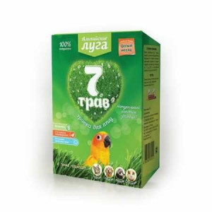 АЛЬПИЙСКИЕ ЛУГА 7 ТРАВ ТРАВКА Д/ПТИЦ ЛОТОК 50Г. (ВЕТ.)