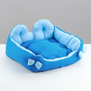 КСОДИ ЛЕЖАК БАНТ ХЛОПОК СИН. Р.52Х44Х23 /АРТ.02513-1/ (ВЕТ.) [XODY]