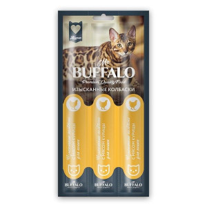 МР.БАФФАЛО КОРМ Д/КОШЕК КОЛБАСКИ МЯСО КУРИЦЫ №3 (ВЕТ.) [MR.BUFFALO]