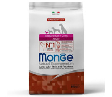 МОНЖЕ ДОГ SPECIALITY LINE КОРМ СУХ. Д/ВЗР.СОБАК МИНИАТЮРН.ПОРОД EXTRA SMALL ЯГНЕНОК+РИС+КАРТОФЕЛЬ 800Г. (ВЕТ.) [MONGE DOG]