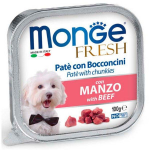 МОНЖЕ ДОГ FRESH ВЛАЖН.КОРМ Д/СОБАК ГОВЯДИНА 100Г. (ВЕТ.) [MONGE DOG]