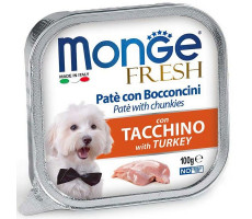 МОНЖЕ ДОГ FRESH ВЛАЖН.КОРМ Д/СОБАК ИНДЕЙКА 100Г. (ВЕТ.) [MONGE DOG]
