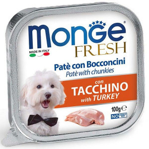 МОНЖЕ ДОГ FRESH ВЛАЖН.КОРМ Д/СОБАК ИНДЕЙКА 100Г. (ВЕТ.) [MONGE DOG]