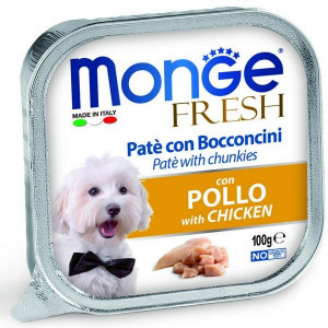 МОНЖЕ ДОГ FRESH ВЛАЖН.КОРМ Д/СОБАК КУРИЦА 100Г. (ВЕТ.) [MONGE DOG]