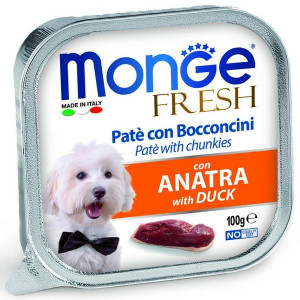 МОНЖЕ ДОГ FRESH ВЛАЖН.КОРМ Д/СОБАК УТКА 100Г. (ВЕТ.) [MONGE DOG]