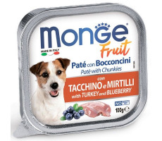 МОНЖЕ ДОГ FRUIT ВЛАЖН.КОРМ Д/СОБАК ИНДЕЙКА+ЧЕРНИКА 100Г. (ВЕТ.) [MONGE DOG]