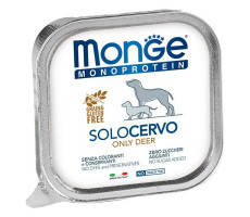 МОНЖЕ ДОГ MONOPROTEIN ВЛАЖН.КОРМ Д/СОБАК ПАШТЕТ ОЛЕНИНА 150Г. (ВЕТ.) [MONGE DOG]