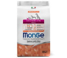 МОНЖЕ ДОГ SPECIALITY LINE MONOPROTEIN КОРМ СУХ. Д/ВЗР.СОБАК МИНИАТЮРН.ПОРОД EXTRA SMALL ЛОСОСЬ+РИС 800Г. (ВЕТ.) [MONGE DOG]