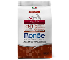 МОНЖЕ ДОГ SPECIALITY LINE MONOPROTEIN КОРМ СУХ. Д/ВЗР.СОБАК МЕЛК.ПОРОД MINI ЯГНЕНОК+РИС+КАРТОФЕЛЬ 800Г. (ВЕТ.) [MONGE DOG]