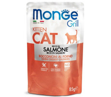 МОНЖЕ КЭТ GRILL ВЛАЖН.КОРМ Д/ВЗР.КОШЕК НОРВЕЖ.ЛОСОСЬ 85Г. (ВЕТ.) [MONGE CAT]