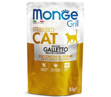 МОНЖЕ КЭТ GRILL ВЛАЖН.КОРМ Д/СТЕРИЛ.КОШЕК КУРИЦА 85Г. ПАУЧ (ВЕТ.) [MONGE CAT]