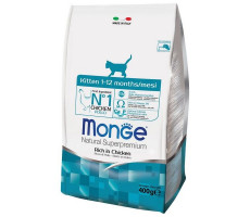 МОНЖЕ КЭТ DAILY LINE КОРМ СУХ. Д/КОТЯТ,БЕРЕМ.КОШЕК КУРИЦА 400Г. (ВЕТ.) [MONGE CAT]