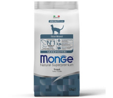 МОНЖЕ КЭТ SPECIALITY LINE MONOPROTEIN КОРМ СУХ. Д/СТЕРИЛ.КОШЕК STERILISED ФОРЕЛЬ 1,5КГ. (ВЕТ.) [MONGE CAT]
