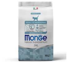 МОНЖЕ КЭТ SPECIALITY LINE MONOPROTEIN КОРМ СУХ. Д/КОТЯТ,БЕРЕМ.КОШЕК ФОРЕЛЬ 400Г. (ВЕТ.) [MONGE CAT]