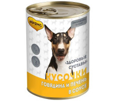 МНЯМС ВЛАЖН.КОРМ Д/СОБАК ВСЕХ ПОРОД КУСОЧКИ В СОУСЕ ЗДОРОВЫЕ СУСТАВЫ ГОВЯДИНА+ПЕЧЕНЬ 400Г. (ВЕТ.)