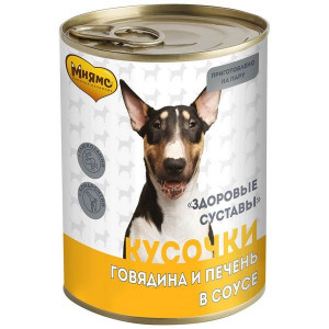 МНЯМС ВЛАЖН.КОРМ Д/СОБАК ВСЕХ ПОРОД КУСОЧКИ В СОУСЕ ЗДОРОВЫЕ СУСТАВЫ ГОВЯДИНА+ПЕЧЕНЬ 400Г. (ВЕТ.)