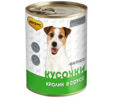 МНЯМС ВЛАЖН.КОРМ Д/СОБАК ВСЕХ ПОРОД КУСОЧКИ В СОУСЕ ФИТНЕС КРОЛИК 400Г. (ВЕТ.)