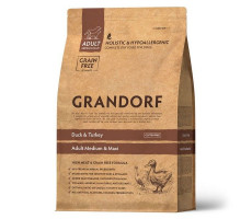 ГРАНДОРФ DOG DUCK&TURKEY MED&MAXI КОРМ Д/СРЕД. И КРУП. СОБАК УТКА+ИНДЕЙКА 10КГ. (ВЕТ.) [GRANDORF]