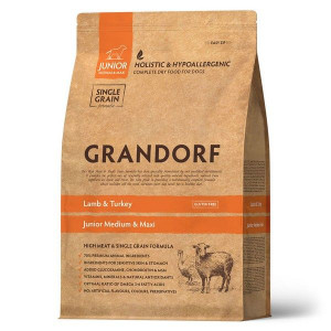 ГРАНДОРФ DOG LAMB&TURKEY JUNIOR КОРМ Д/ЮНИОРОВ ЯГНЕНОК+ИНДЕЙКА 10КГ. (ВЕТ.) [GRANDORF]