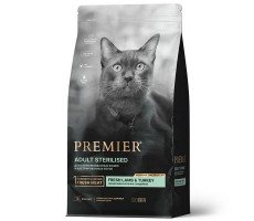 ПРЕМЬЕР CAT LAMB&TURKEY STERILISED КОРМ Д/СТЕРИЛ. КОШЕК СВЕЖ.МЯСО ЯГНЕНКА С ИНДЕЙКОЙ 2КГ. (ВЕТ) [PREMIER]