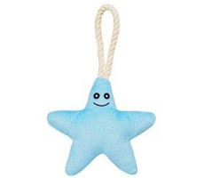 МР.КРАНЧ ИГРУШКА Д/СОБАК МЕЛКИХ И СРЕДН. ПОРОД ЗВЕЗДОЧКА С КАНАТОМ И ПИЩАЛКОЙ 26Х16Х5СМ. НЕЖНО-ГОЛУБ. (ВЕТ.) [MR.KRANCH]