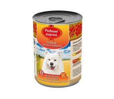 РОДНЫЕ КОРМА КОНСЕРВА Д/СОБАК ЕЛЕЦ ТЕЛЕНОК+РИС ПО-КУБАНСКИ 970Г. (ВЕТ.)