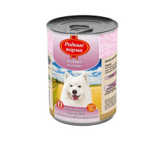 РОДНЫЕ КОРМА КОНСЕРВА Д/СОБАК КУРОЧКА ПО-ЕЛЕЦКИ 970Г. (ВЕТ.)