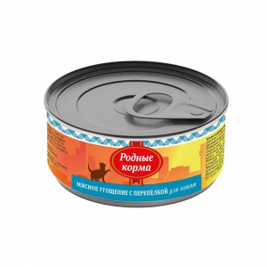 РОДНЫЕ КОРМА МЯСНОЕ УГОЩЕНИЕ Д/КОТЯТ ПЕРЕПЕЛКА 100Г. (ВЕТ.)