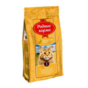 РОДНЫЕ КОРМА КОРМ СУХ. Д/ВЗРОСЛ. КОШЕК КУРИЦА 0,409КГ. (ВЕТ.)