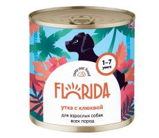ФЛОРИДА КОНСЕРВЫ Д/СОБАК УТКА С КЛЮКВОЙ 240Г. (ВЕТ.) [FLORIDA]